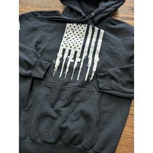 Grunt Style This We'll Defend Hoodie Sweatshirt Flag Men's Military Veteran Sz M